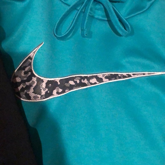 Teal Nike Hoodie w/ Camo Hood! - Picture 2 of 3
